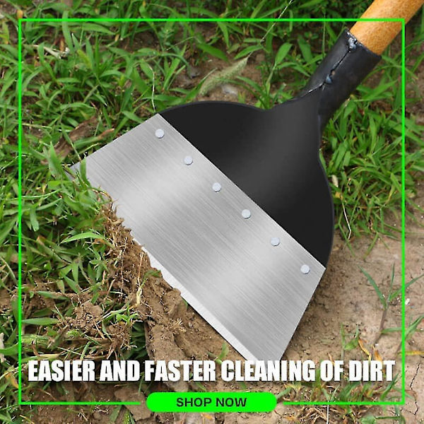 Hagespade Multifunksjonell Utendørs Hage Rengjøringsspade Stål Flat Spade Isspade Ugress Planting Gård Ugress Verktøy