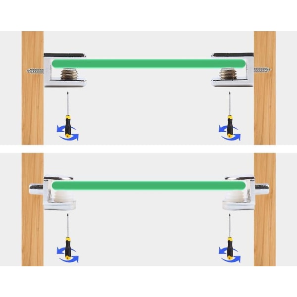 10 Glassklemmer, Justerbar Glassholder, Glassholderklemme, Justerbar Glassvegg Holder, Kan Installere (stil 8)