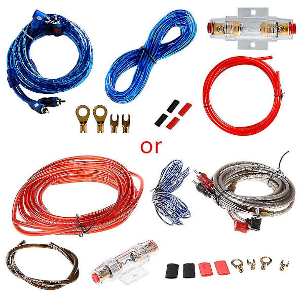 1500w 8ga bilstereo subwooferförstärkare kabelset säkringskit kabelset