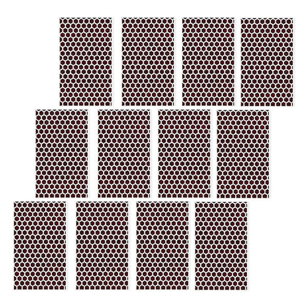 12 Ark Tändsticksremsor Fosforpapper Tändpapper Bärbar Eldstadare Limmade Tändpapper
