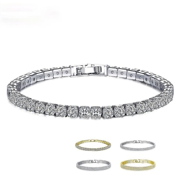 2023 - Unisex Cubic Zirconia Round Tennis Bracelet