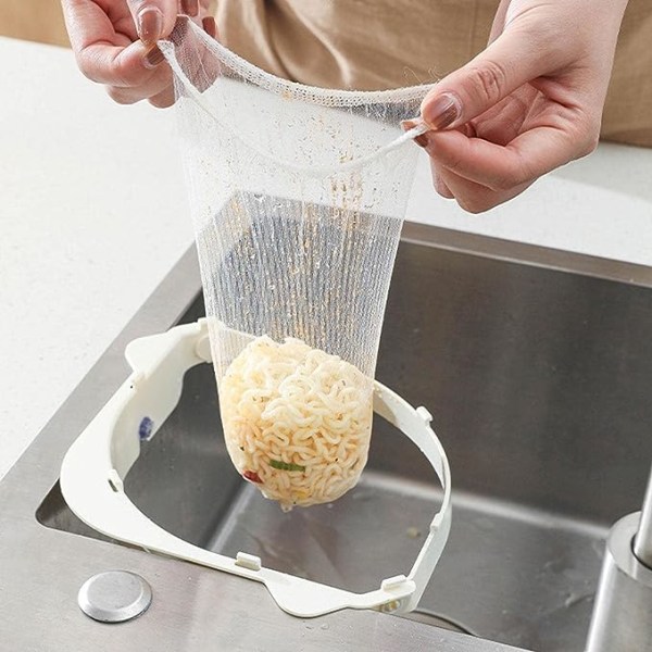 Vask afløbssi - trekantet vaskprop Køkkenvask sikurv, multifunktions vask si Netnet hængende tre-holder, sammenklappeligt køkken