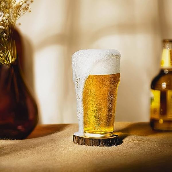 Pintglas, 19oz Brittiska Öl Glas, Klassiska Hantverksöl Glas, Premium Öl Glas Tumlare Set om 4, Pub Öl Glas, Unik Design Öl Glas Ea