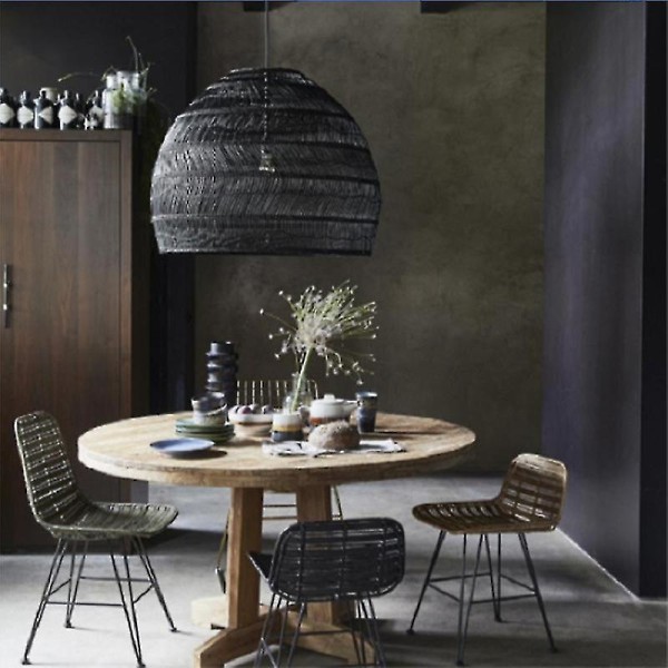 Rattanlampa Hängande Lampa Vintage Hängande Lampa Led Vardagsrum Matsal Heminredning Café Restaurang