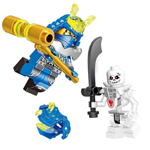 Sæt med 32 stk. Ninja Minifigurer Kai Jay Sensei Wu Master Byggeklodser Legetøj