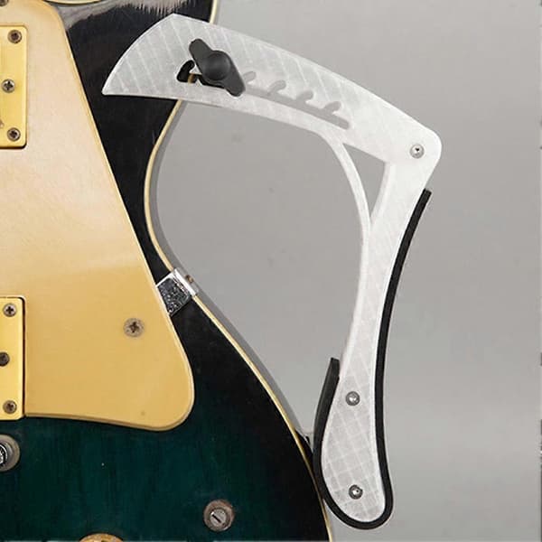 Justerbart elgitarrbenstöd, halkfritt ergonomiskt gitarrhållare Gray