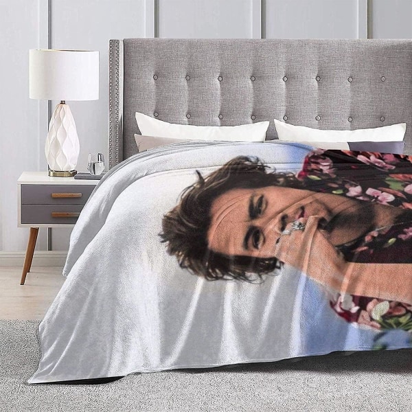 Harry-Styles Ultra-Mjuk mikrofleecefilt Sängkläder Hudvänliga Bekväma flanellfleecefiltar -X218