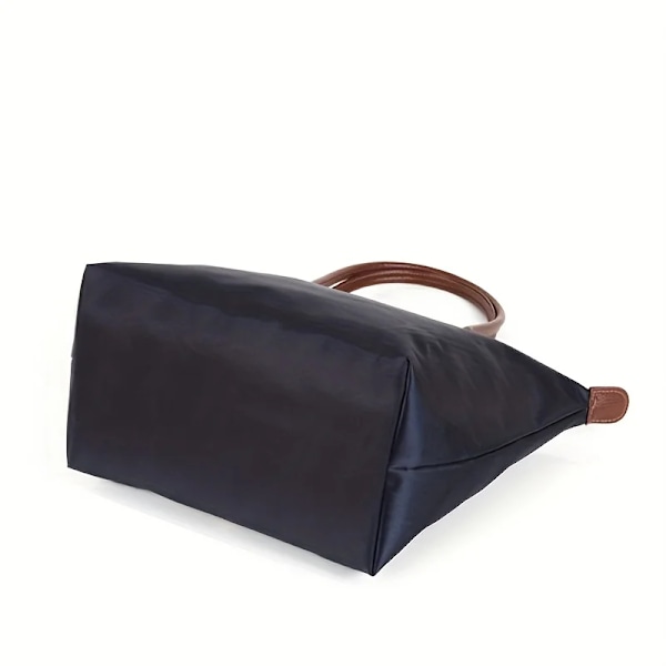 Dame Nylon Tote Taske Stor Kapacitet Skuldertaske Vandtæt Rejse Strand Shopping Taske Navy l