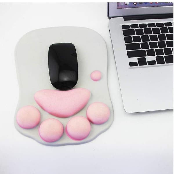 Musematte med kattepote med håndleddsstøtte, musematte med kattepote, håndleddsstøtte for bærbar PC