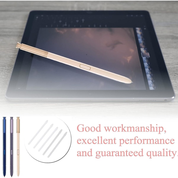 Stylus Pen Tips,stylus S Pen Tips Pen Refill Set för Tablet Tab S3 T820 T825/s4 T830 T835 S Galaxy Note8/9 Tab S3/4(vit)