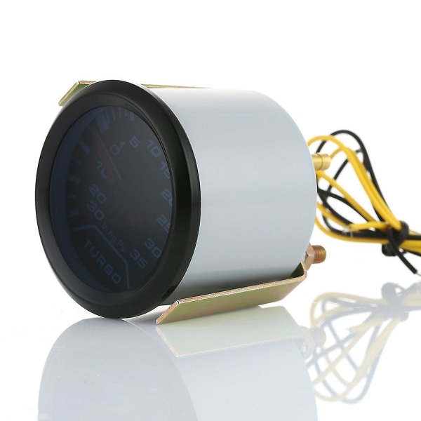 Universal Bil Turbo Boost Tryckmätare 0-35 Psi Mätare Rökfärgade Urtavlor 2\" 52mm Blå LED