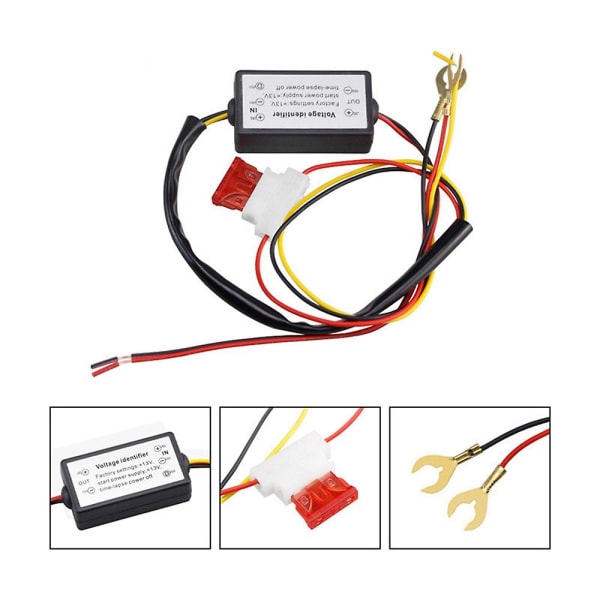 Kontroller for LED-kjørelys for bil, relé-sele, dimmer, på/av, 12-18V, tåkelys-kontroller D
