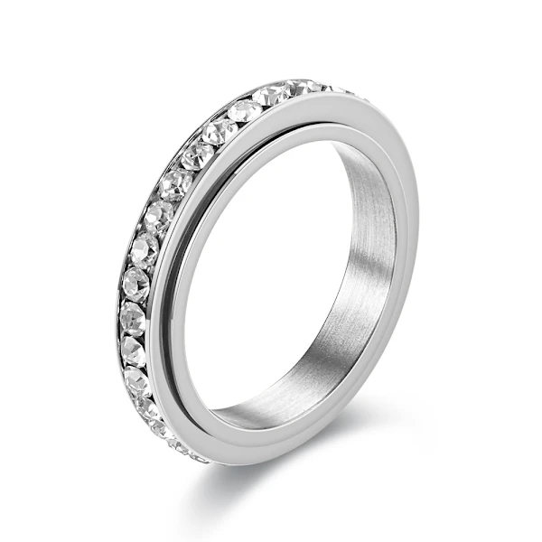 Roterbar stressreduserende ring, sølv, 18,2 mm silver