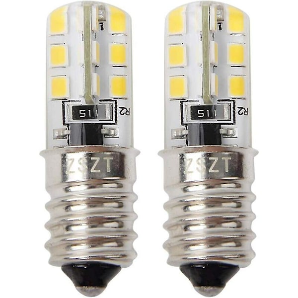 LED-kylskåpslampa E14 2W, Varmvit 3000K, 220-240V, Vattentät, 2-pack