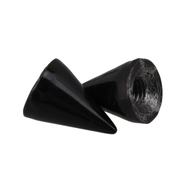 50 stk. Diy 7mm Sorte Kegle Skrue Metalnitter Læderhåndværk Nitte Spikes