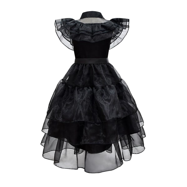 Onsdag Addams Dress For Girls Halloween Carnival Party Cosplay Kostym