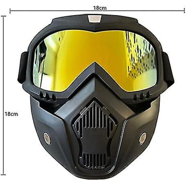 Qiffiy Hiihtolasit Lumilasit Unisex Hiihto Lumilautailu Maski Moottorikelkka Hiihtolasit Tuulenpitävät Motocross Suojalasit Turvalasit Suun Suodattimella