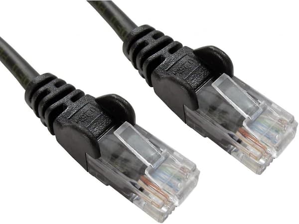 1m Cat5e netværkskabel Ethernet Snagless Lan Utp Cca Patchkabel Sort