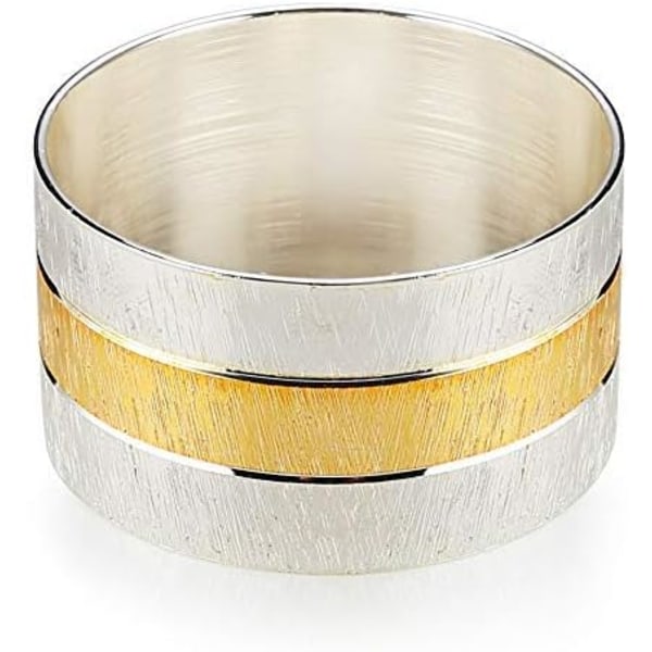 Servettringar, Metall Guld Runda Servettringar Spännen för Bordsdekorationer, Bröllop, Middag, Fest, Set om 4