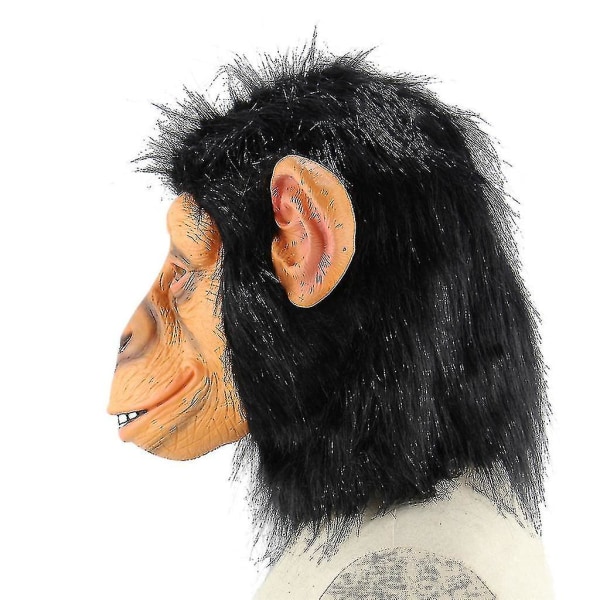 Nyhed Monkey Mask Uhyggelig Dyr Chimpanse Gorilla Hovedmasker Halloween Fest Kostume Dekorationer Maskerade Cosplay Rekvisitter