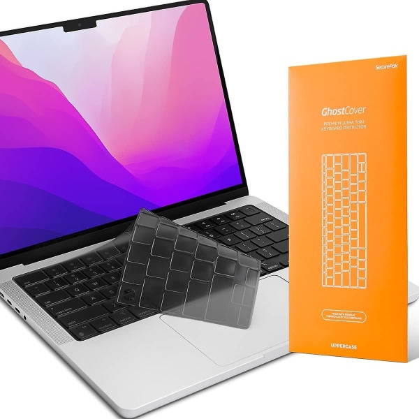 Ghostcover Premium Ultra Tunn Tangentbordsöverdragsskydd, För 2021 2022 2023 M1/m2 Pro/max Macbook Pro 14\" 16\" (a2442 A2485 A2779 A2