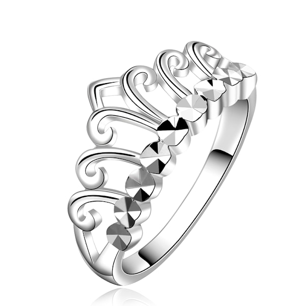 925 Sterling Hopea Kruunurengas 7-10 Muoti Charmi Korut 10