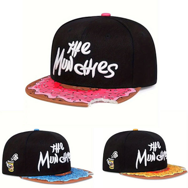 Miesten Notched Hat Flat Top Baseball Cap Naisten Hip Hop Hat Embroidery Flat Brim Hat