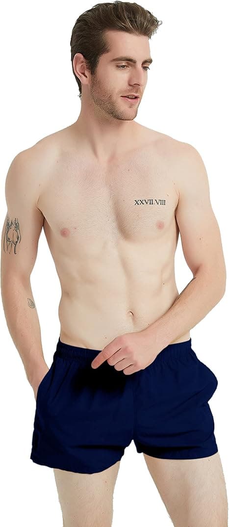 Badbyxor för män 3\" Badshorts Snabbtorkande Strandshorts med Meshfoder