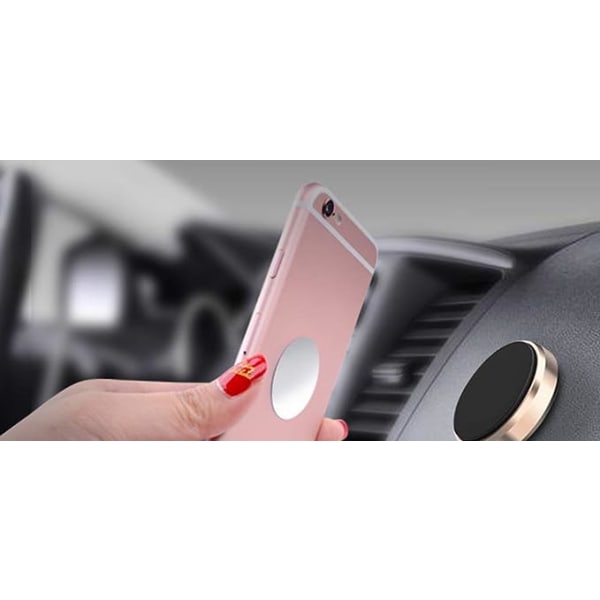 Mini magnetisk bilfeste telefonholder Dashboard Mobiltelefon GPS PDA-feste Holder stativ Tilbehør for biler Damer Menn ( (Rose Gold)