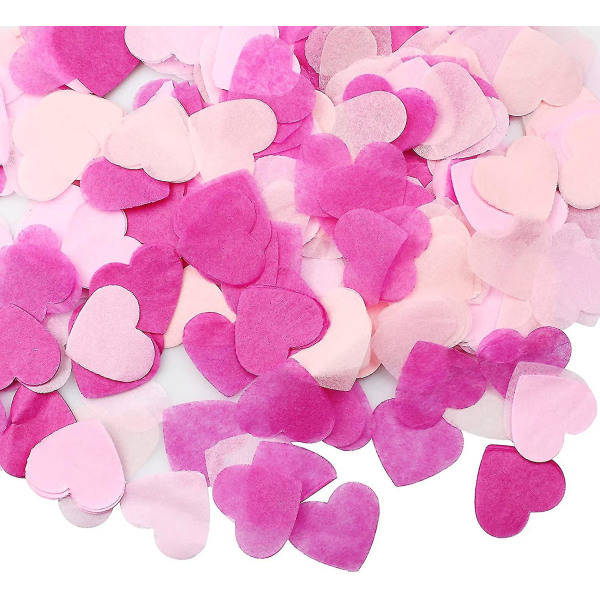 4000 stykker hjertekonfetti 40g papirkonfetti konfetti Rosa bordkonfetti