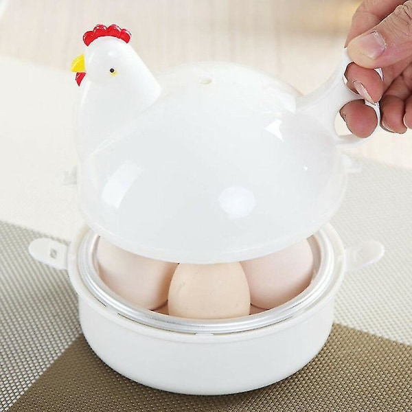 Kylling Mikrobølgeovn Eggkoker Poacher Boiler Kok Steamer Kjøkkenverktøy