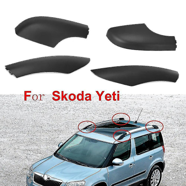 Takstativ Endestykke Deksel Beskyttelse Svart for Skoda Yeti SUV Foran Bak