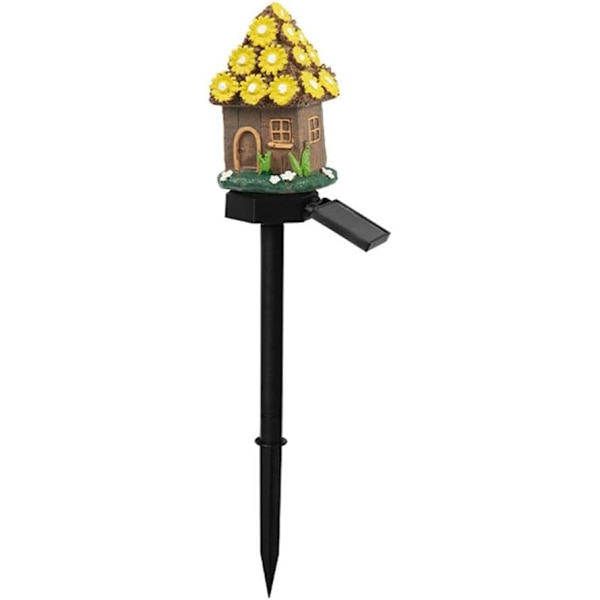 Gräsmatta Ljus LED Sol Multi Craft Miniatyr Fehus LED Lampa Trädgård Dekoration Sol Jul Resin Stuga Po M6S2 Ljus Utomhus