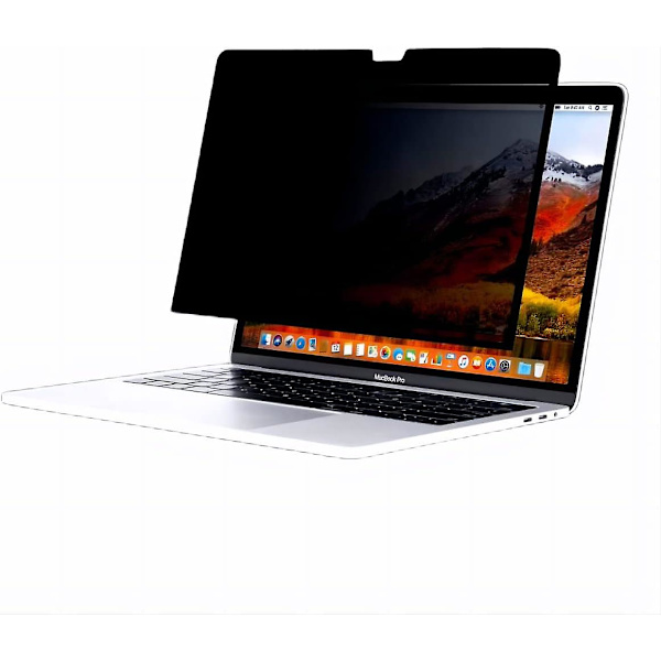 Macbook Pro 13-tuumainen tietosuojakalvo (2016, 2017, 2018, 2019, 2020, M1) | Kannettavan tietosuojasuodatin ja heijastamaton suojus, musta