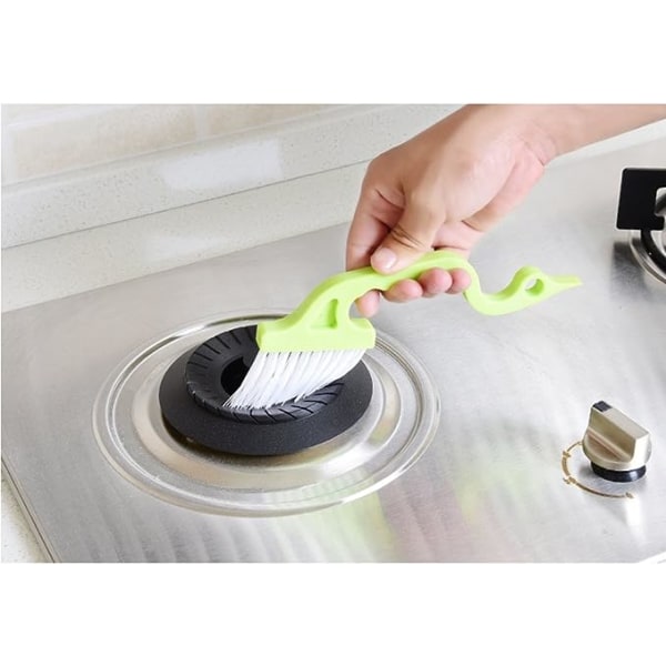 Håndholdt verktøy for rengjøring av riller Dørvindusskinne Kjøkkenrengjøringsbørster (tilfeldig farge-blå, grønn, rosa) (1 stk)