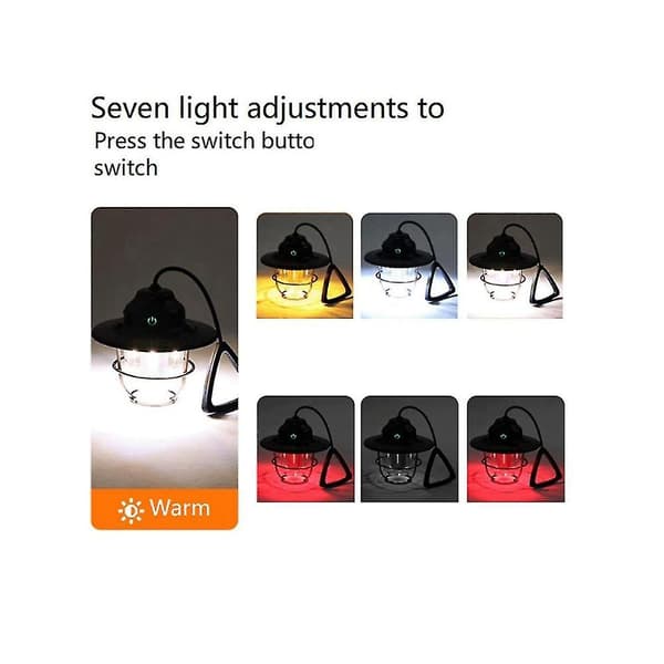2000mah Utendørsbelysning Campinglys USB Oppladbart Retro Hestelys Campinglys Telt Led Cam