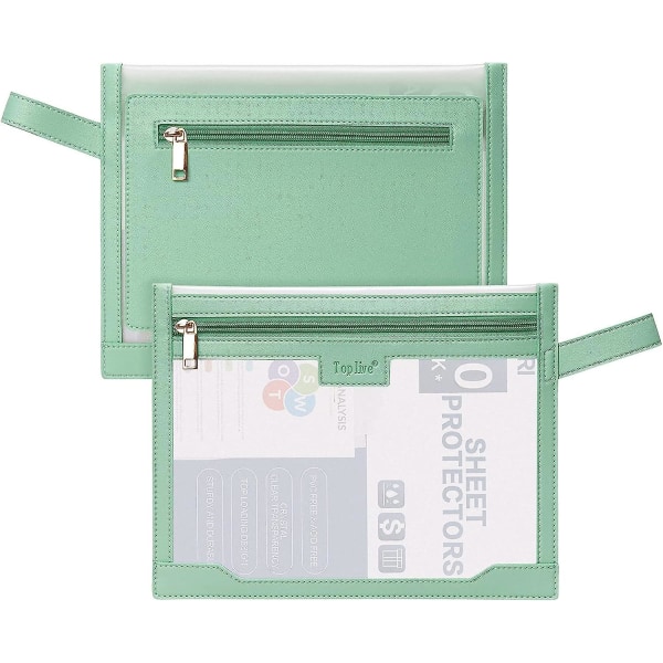 Nahkainen lompakkokansiolaukku - A5-asiakirjakansion vetoketjullinen laukku, case , asiakirjapussi A5-paperille, arkiston säilytyslaukku kannettava