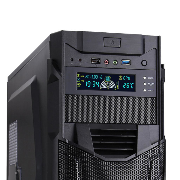 5,86\" Blæserhastighedsregulator - PC Computer Blæserregulator Temperaturvisning