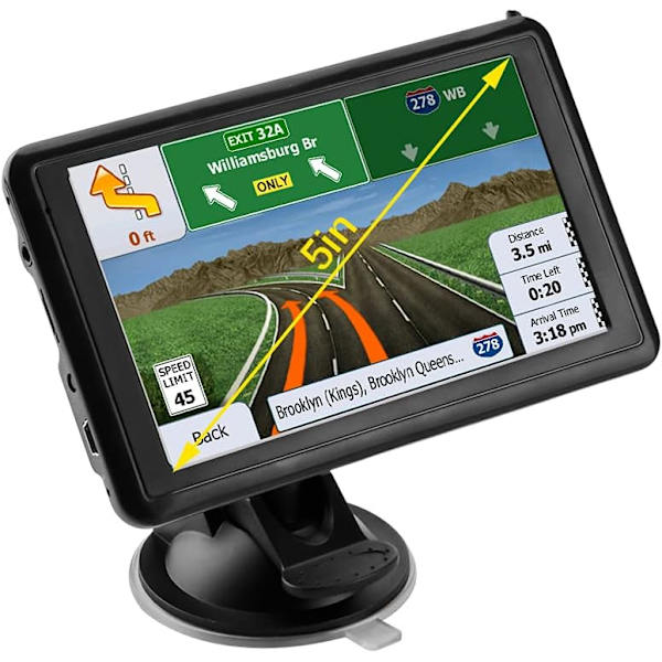 5-tums HD bil-GPS-navigator