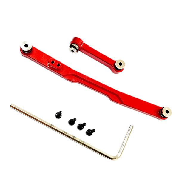 Metallstyrestang for Axial Scx24 1:24 Fjernstyrt bilreservedel - Rød  Rød