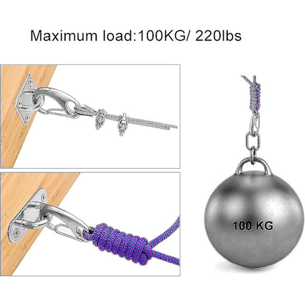 6 st 304 rostfria karbinhakar, 50 mm rostfria karbinhakar, 304 rostfritt stål äggformade karbinhakar, för utomhusklättring camping vandring Shibaod