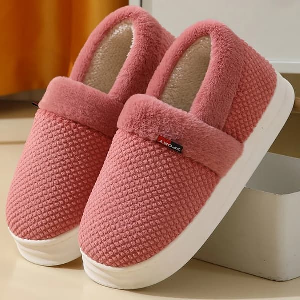Varma tjocka utomhus bomullspadderade tofflor F 44-45