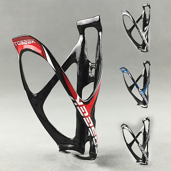 Cykel Plastikflaskebur Mountainbike Carbonfiber Kopholder Flaske Kørsel Flaskebur Udstyr Tilbehør (sølv, Send Monteringsskruer)