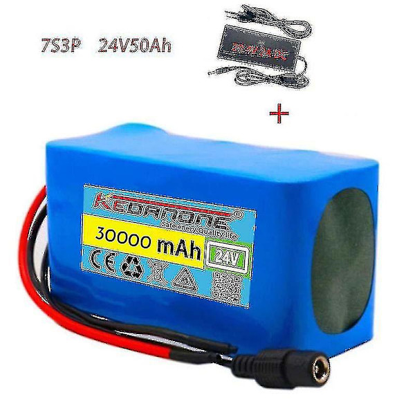 2022 Ny 24V 30Ah 7S3P 18650 Li-ion Batteripaket 29.4V 30000mAh Elcykel Moped /elektrisk/litiumjonbatteripaket + 2A Laddare