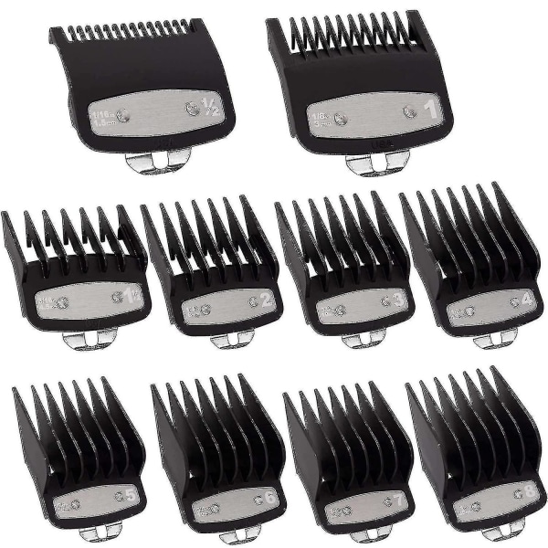 Clipper Guards Skæreguider Til Wahl Clipper Med Metal Clip (pakke med 10)