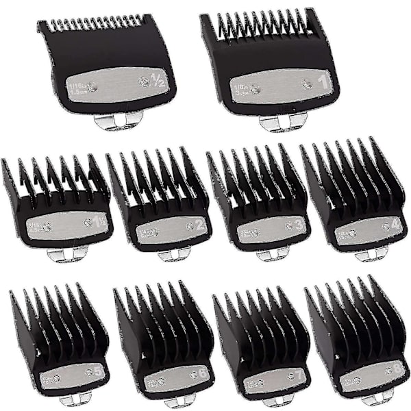 Clipper Guards Skärguider För Wahl Clipper Med Metallklämma (10-pack)