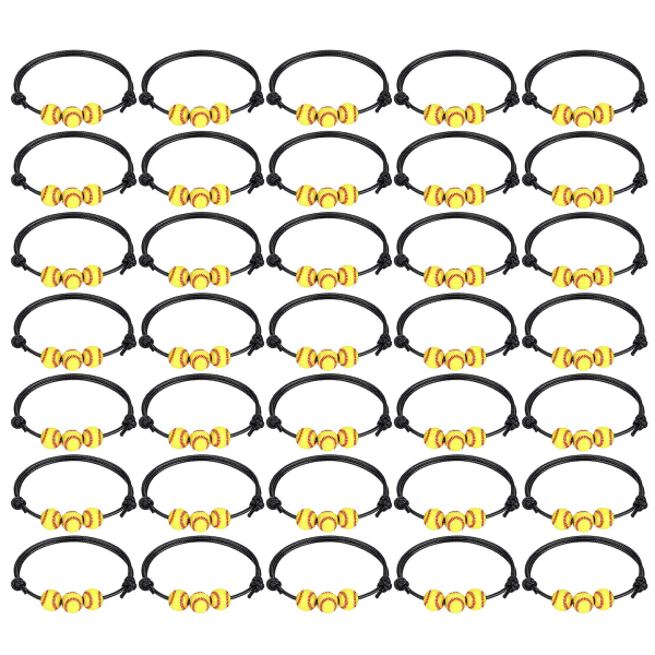 Justerbar Charm Armbånd Teenagere Gaver Softball Perler Sport Tema Inspirerende