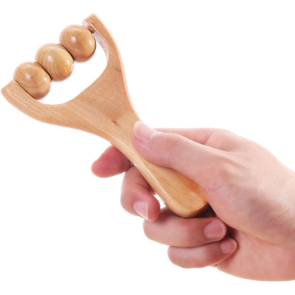 2 st Trähandvals Massager, Självmassagevalsverktyg för Midja Lår, Ben, Händer Helkroppsterapi Massager, Ryggavslappning