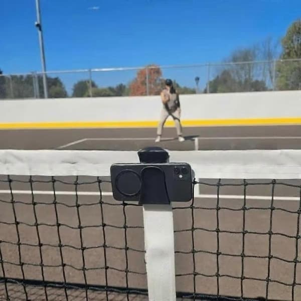 3D-printet racketvisning telefonfeste justerbart bærbart universelt tenniskamerafeste