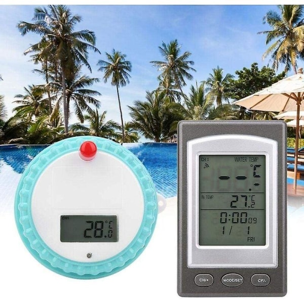 Trådløs Flydende Termometer - Digital Swimmingpool Temperaturmåler til Pool, Spa, Badekar